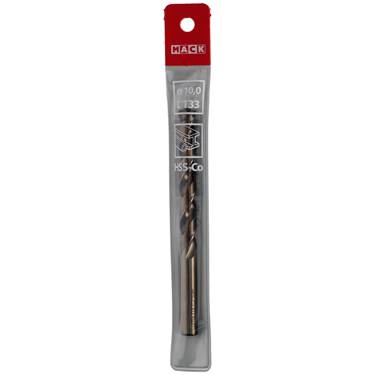 Mack 1018434 - foret à métaux hss co5% din 338 ø 10,0 x 133 mm | 5 pièces