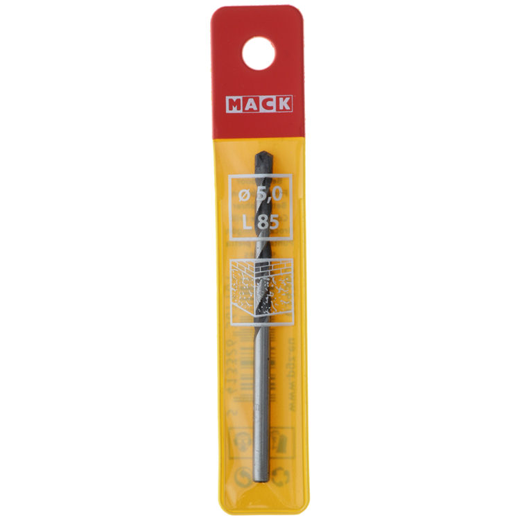Mack 1018444 - foret à béton DIN 8039 ø 5,0 x 85 mm | 5 pièces