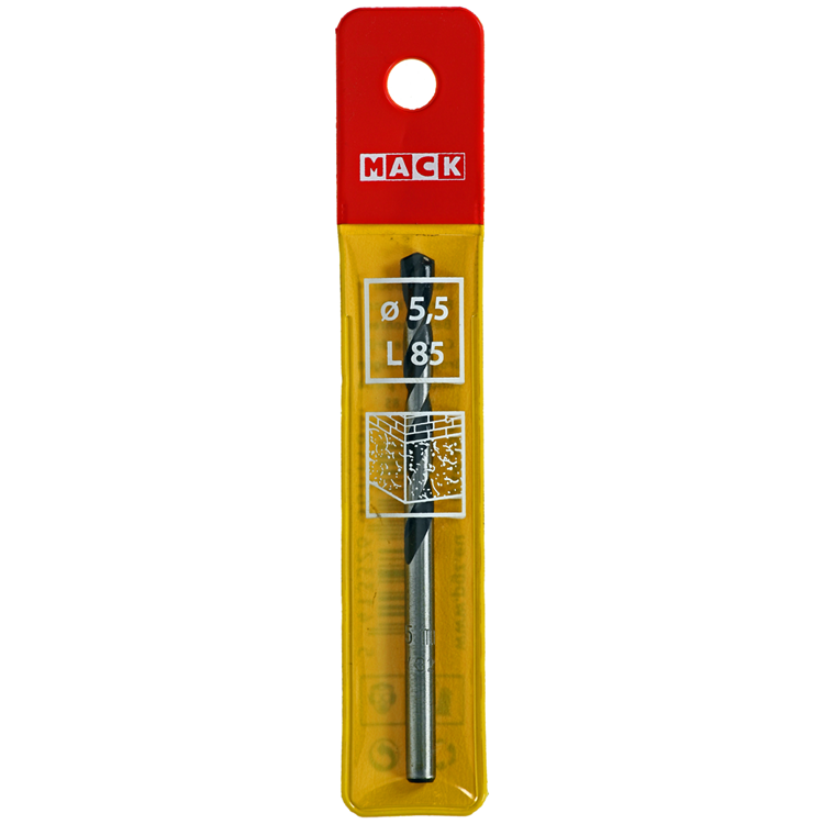 Mack 1018445 - foret à béton DIN 8039 ø 5,5 x 85 mm | 5 pièces