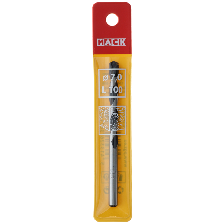 Mack 1018448 - foret à béton DIN 8039 ø 7,0 x 100 mm | 5 pièces