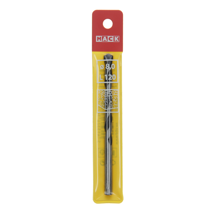 Mack 1018449 - foret à béton DIN 8039 ø 8,0 x 120 mm | 5 pièces