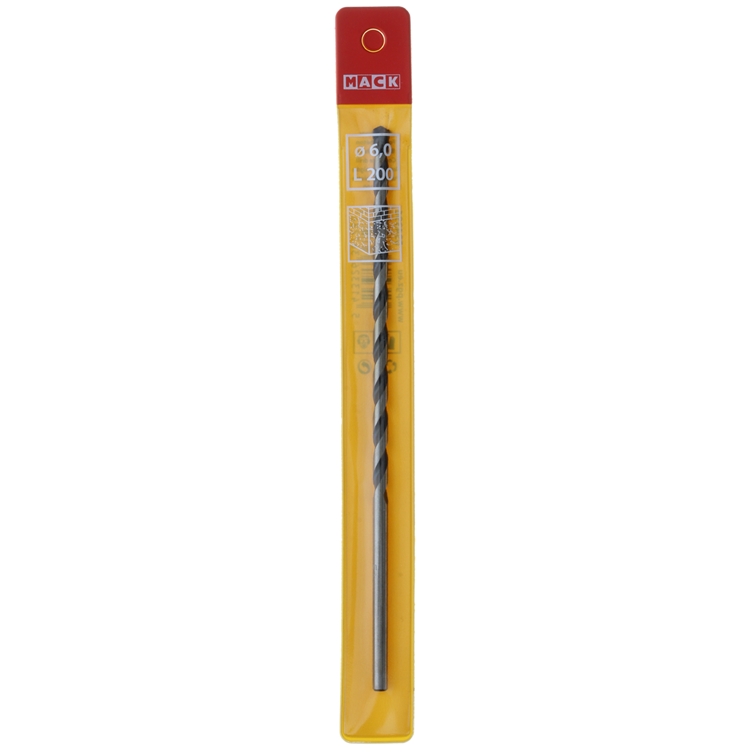 Mack 1018462 - foret à béton DIN 8039 ø 6,0 x 200 mm | 5 pièces