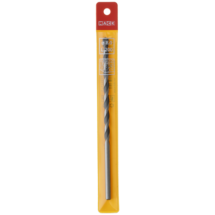 Mack 1018463 - foret à béton DIN 8039 ø 8,0 x 200 mm | 5 pièces