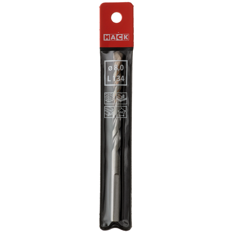 Mack 1018500 - foret multifonction universel ø 8,0 x 134 mm | 5 pièces