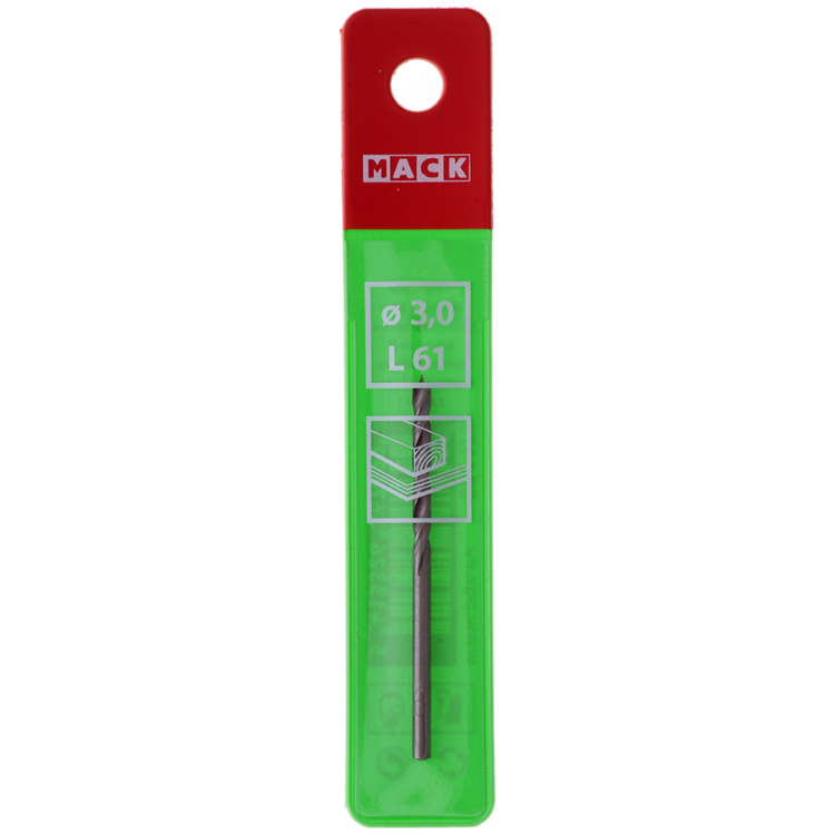 Mack 1018503 - perceuse à bois machine + pointe de centrage ø 3,0 x 61 mm | 5 pièces
