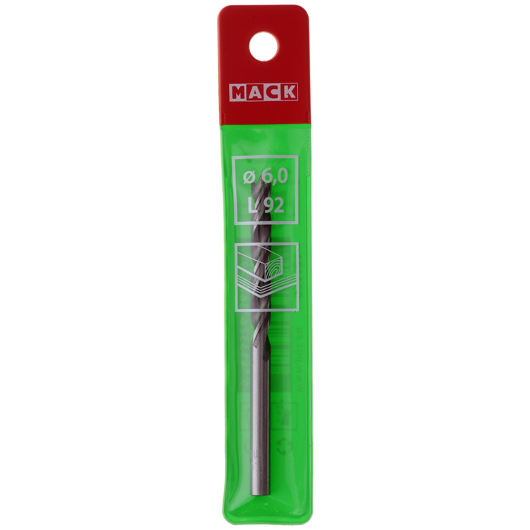 Mack 1018506 - perceuse à bois machine + pointe de centrage ø 6,0 x 92 mm | 5 pièces
