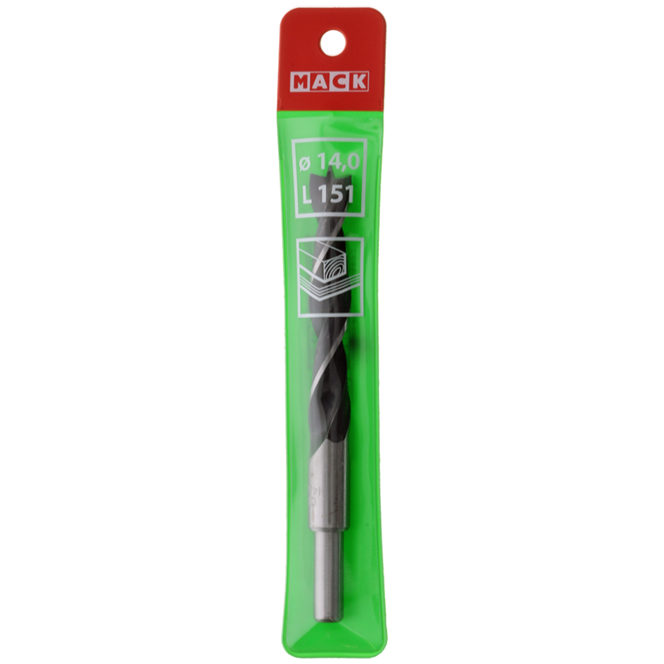 Mack 1018510 - perceuse à bois machine + pointe de centrage ø 14,0 x 151 mm | 5 pièces
