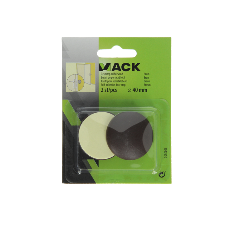 Mack 1047650 - butée de porte autocollante marron ø 40 mm 2 pcs | 6 pièces