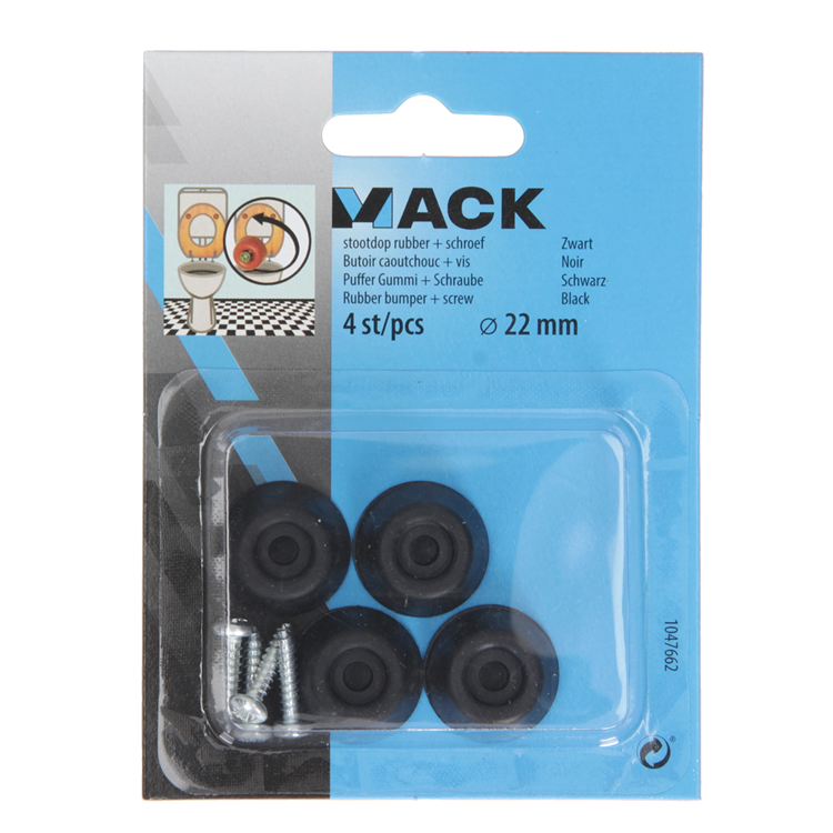 Mack 1047662 - bouchon en caoutchouc + vis noir ø 22 mm 4 pcs | 6 pièces