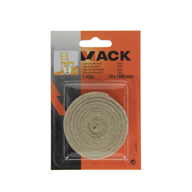 Mack 1047717 - super feutre autocollant beige 10 x 1000 mm 1 pièce pièce | 12 pièces