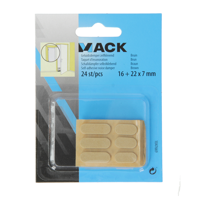 Mack 1047669 - silencieux autocollant marron 16 + 22x7 mm 24 pcs | 12 pièces