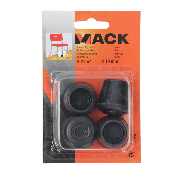 Mack 1047720 - capuchon en caoutchouc noir ø 19 mm 4 pcs | 6 pièces