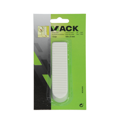 Mack 1047638 - cale de porte en caoutchouc blanc 100 x 25 mm 1 pièce pièce | 6 pièces