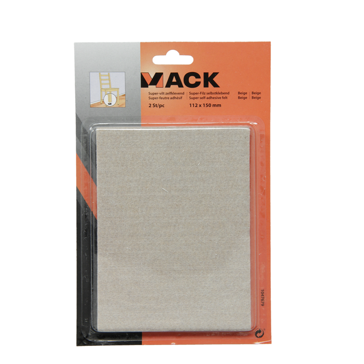 Mack 1047679 - super-feutre autocollant beige 112 x 150 mm 2 pcs | 12 pièces