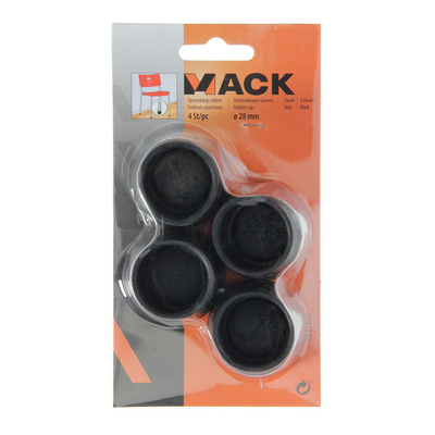 Mack 1047730 - capuchon en caoutchouc noir ø 28 mm 4 pcs | 6 pièces