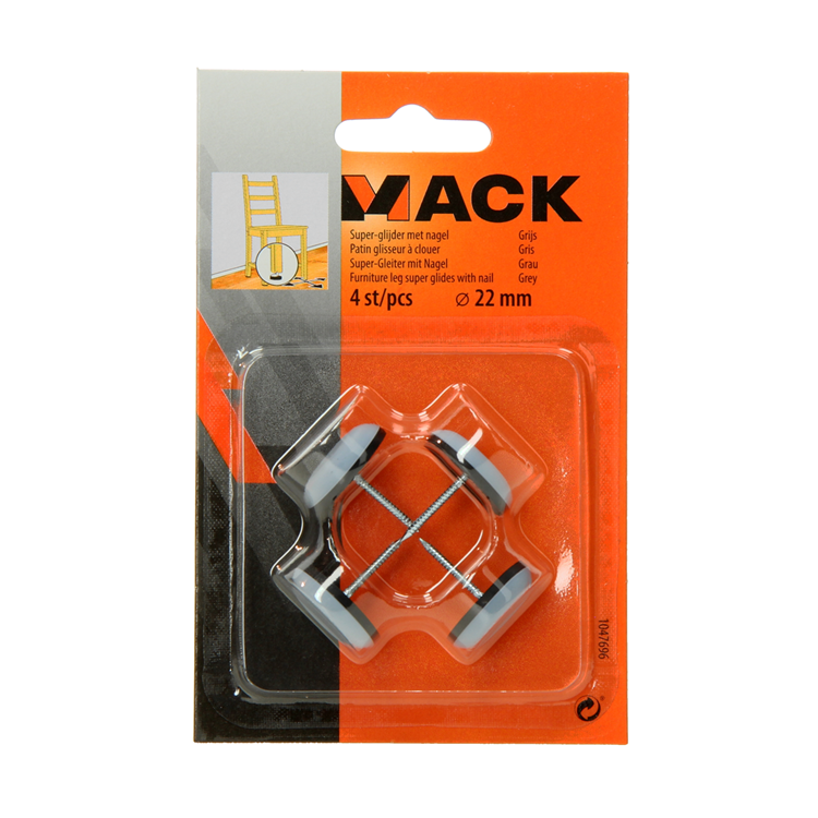 Mack 1047696 - super planeur avec clou gris ø 22 mm 4 pcs | 6 pièces