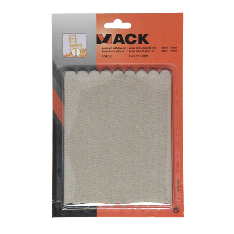 Mack 1047698 - super-feutre autocollant beige 12 x 150 mm 9 pcs | 12 pièces