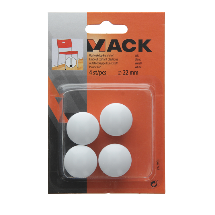 Mack 1047747 - bouchon en plastique blanc ø 22 mm 4 pcs | 6 pièces