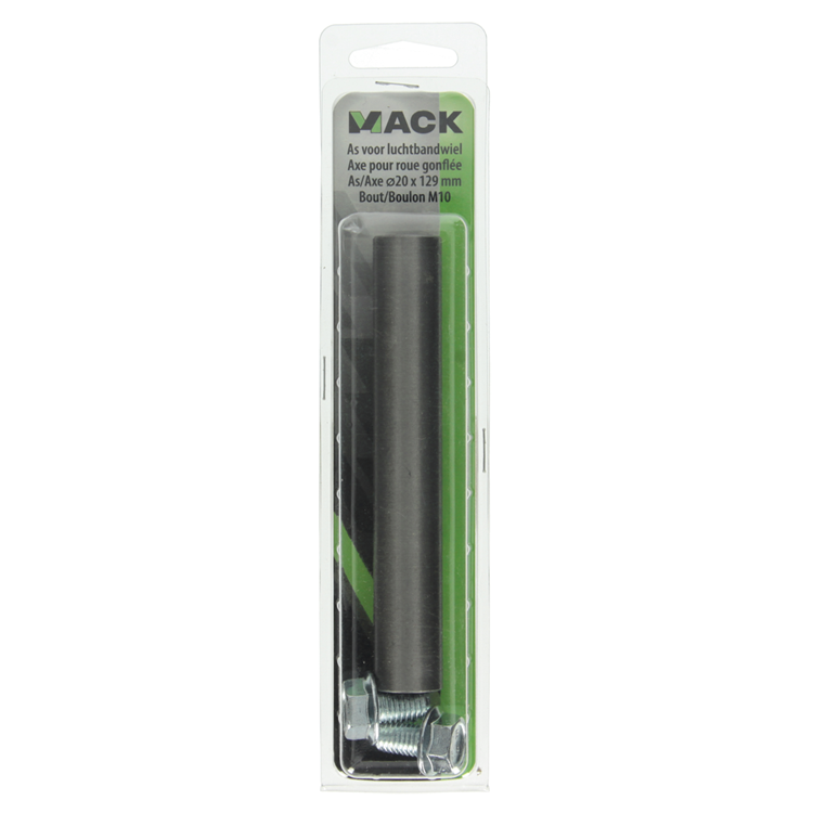 Mack 1060244 - axe 20x129, alésage m10 + 2 boulons de fixation m10 | 5 pièces