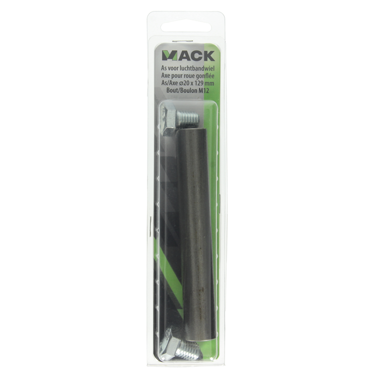Mack 1060245 - axe 20x129, alésage m12 + 2 boulons de fixation m12 | 5 pièces