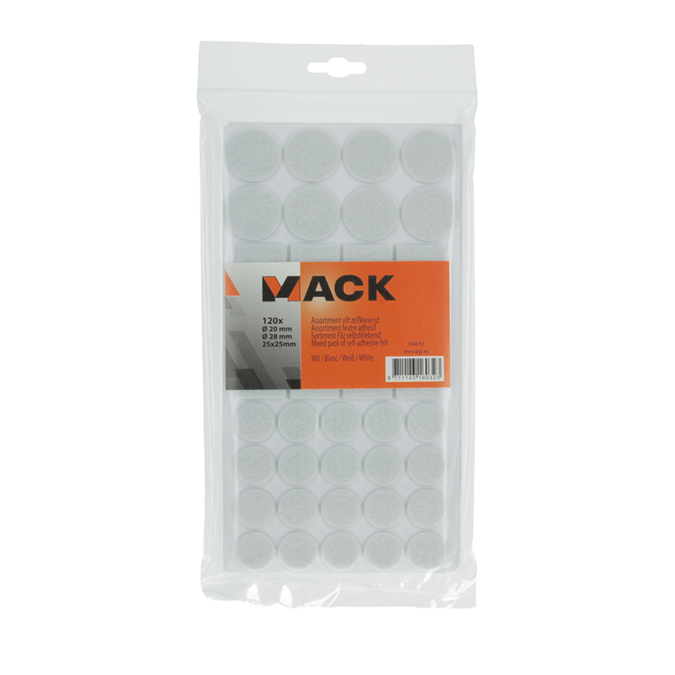 Mack 1048761 - assortiment de feutres autocollants blanc | 12 pièces