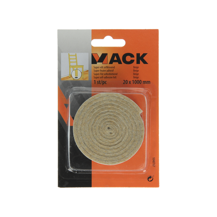 Mack 1048767 - super feutre autocollant beige 20 x 1000 mm 1 pièce pièce | 6 pièces