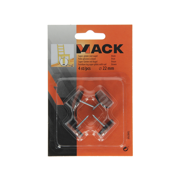 Mack 1048768 - super planeur avec clou marron ø 22 mm 4 pcs | 6 pièces