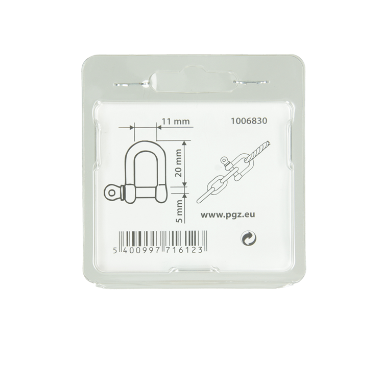 Mack 1006830 - 2 chanfreins galvanisés droits bl 3 16 pouces - 5 mm | 5 pièces