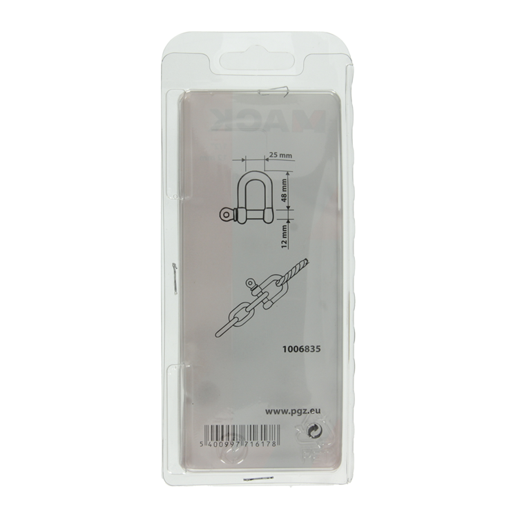 Mack 1006835 - 1 kelf galvanisé droit bl 1 2 pouces-12 mm | 5 pièces