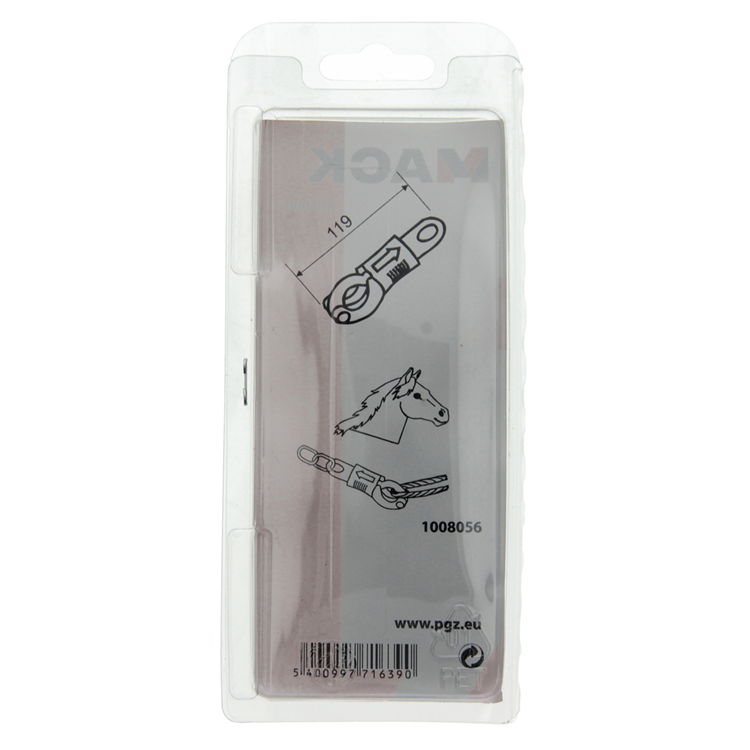 Mack 1006857 - 1 crochet anti-panique avec oeil rotatif galvanisé 100mm bl | 5 pièces