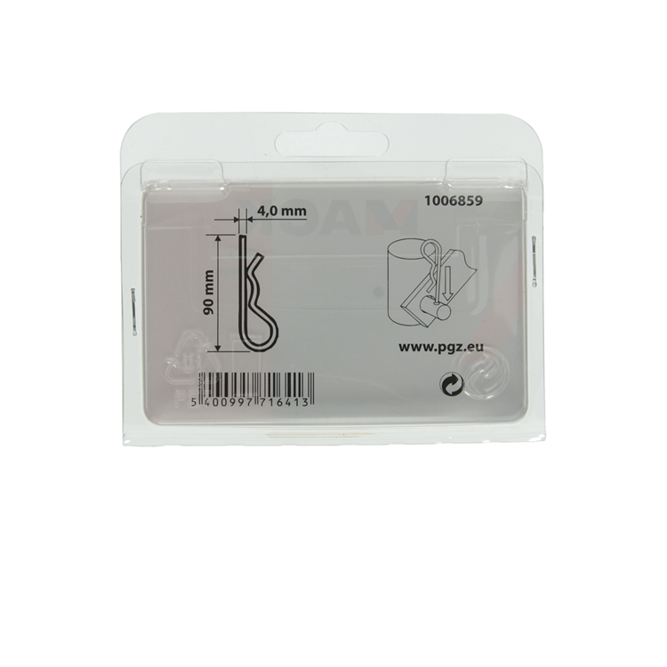 Mack 1006859 - 2 circlips simples galvanisés 4mm bl | 5 pièces
