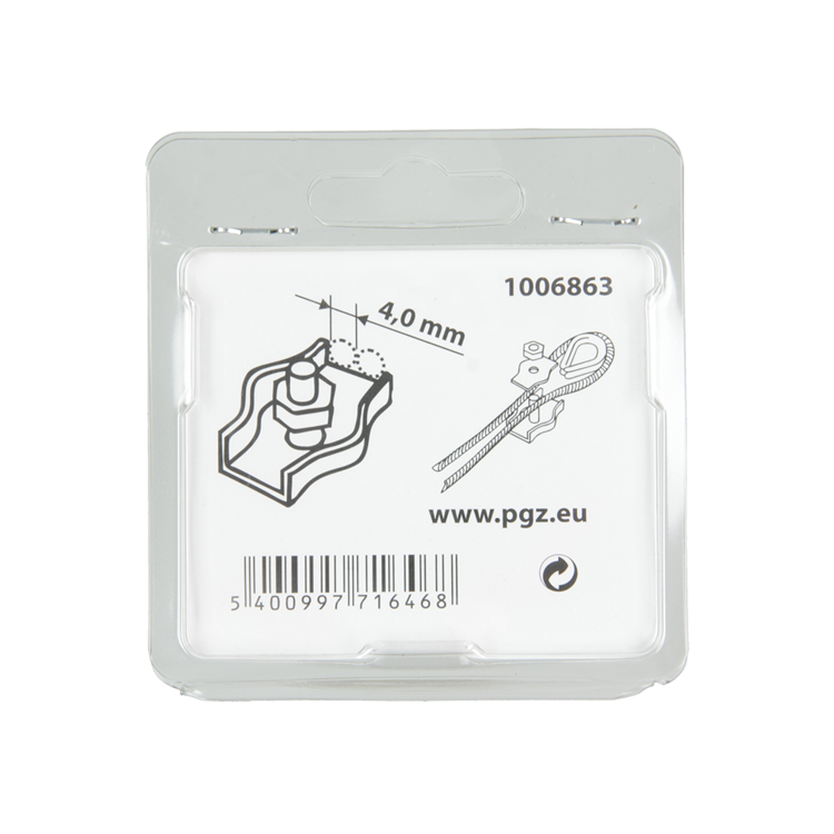 Mack 1006863 - 2 serre-fils en acier simplex galvanisé 4mm bl | 5 pièces