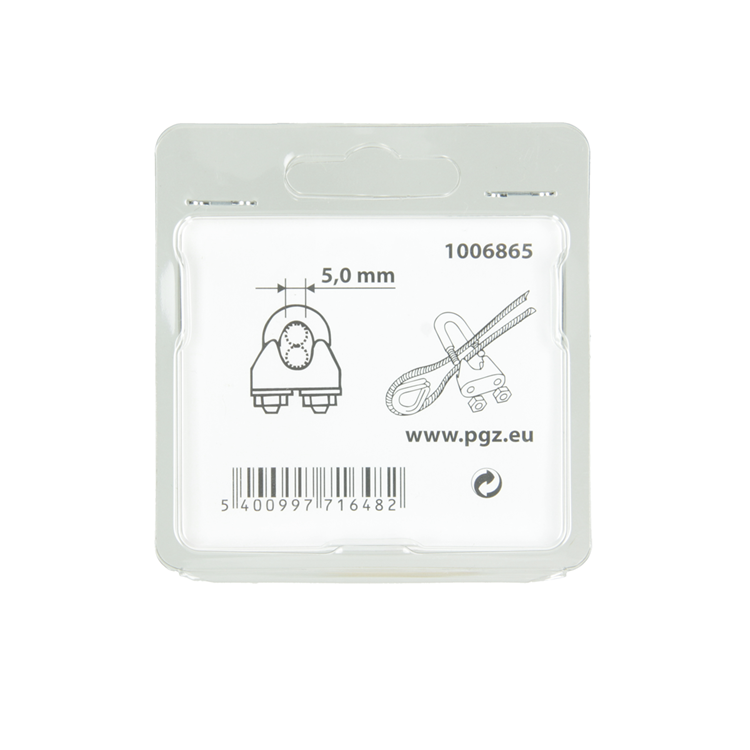 Mack 1006865 - 4 serre-fils en acier crosby galvanisé 5mm bl | 5 pièces