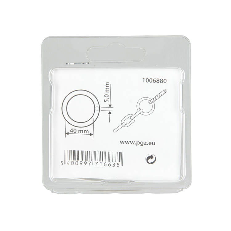 Mack 1006880 - 1 anneau à œil soudé fermé 5x40mm bl | 5 pièces