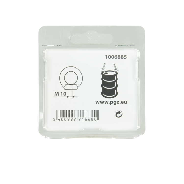 Mack 1006885 - 1 bague écrou galvanisé din 582 m10 bl | 5 pièces