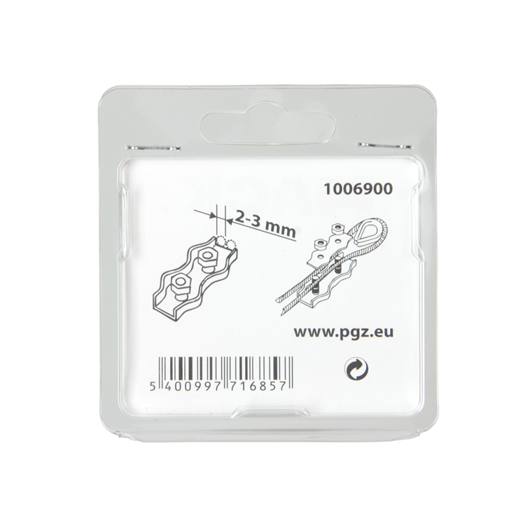 Mack 1006900 - 2 serre-fils en acier duplex galvanisé 2-3mm bl | 5 pièces