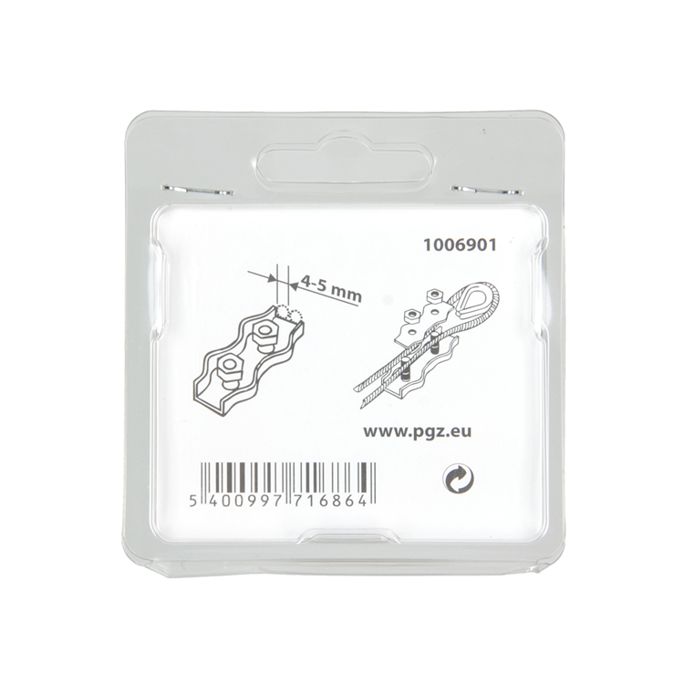 Mack 1006901 - 2 serre-fils en acier duplex galvanisé 4-5mm bl | 5 pièces