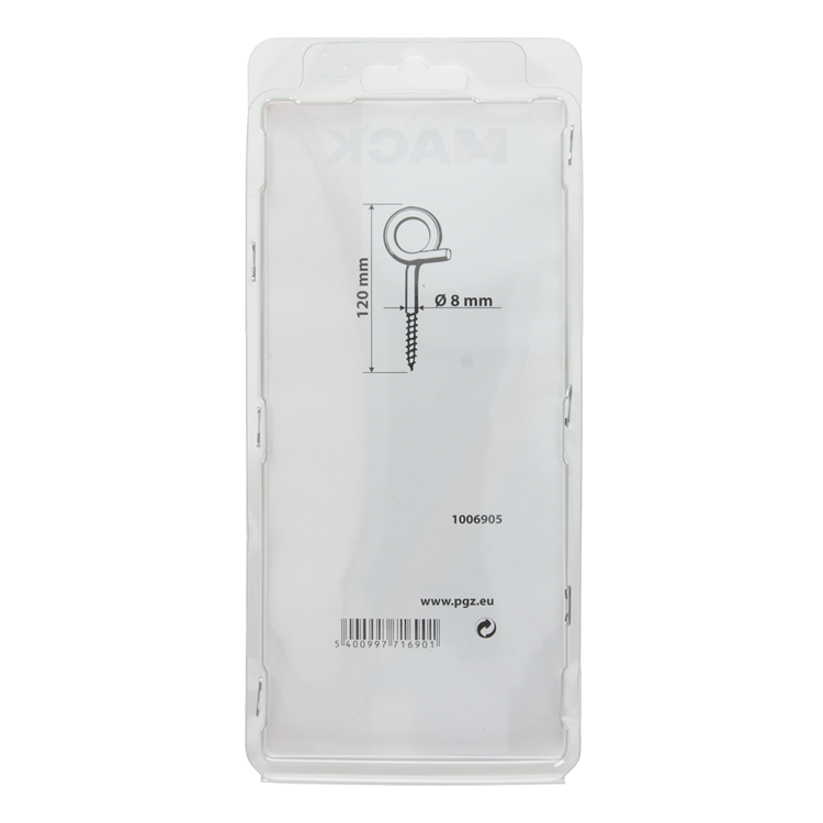 Mack 1006905 - 2 crochets à friser 120mm galvanisés | 5 pièces