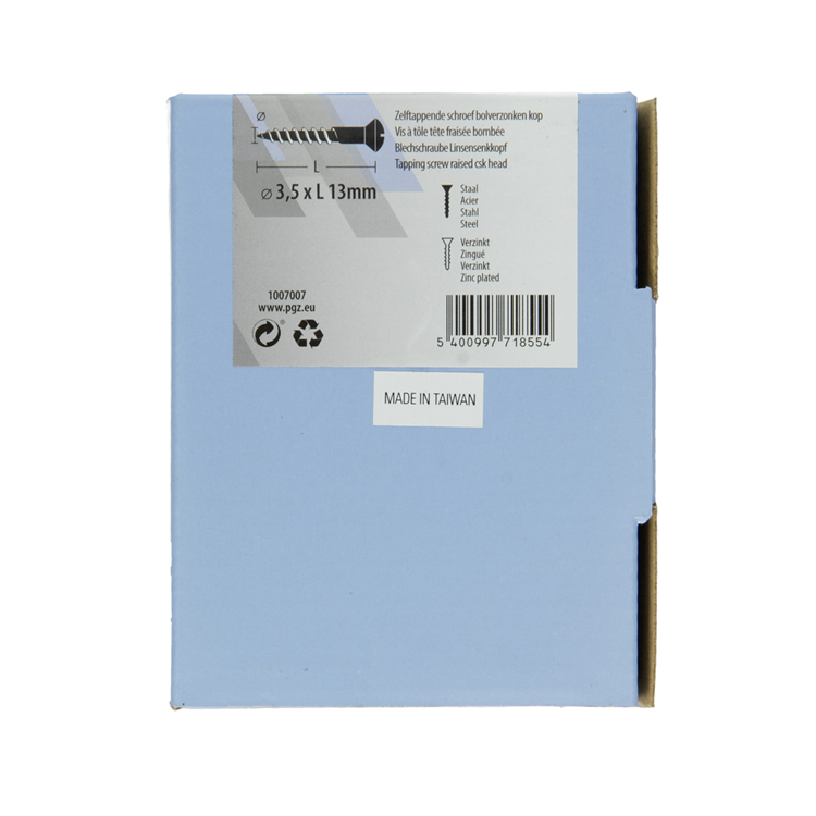 Mack 1007007 - autotaraudeur. vis tête bvz 200 200 pcs 3,5x13mm | 5 pièces