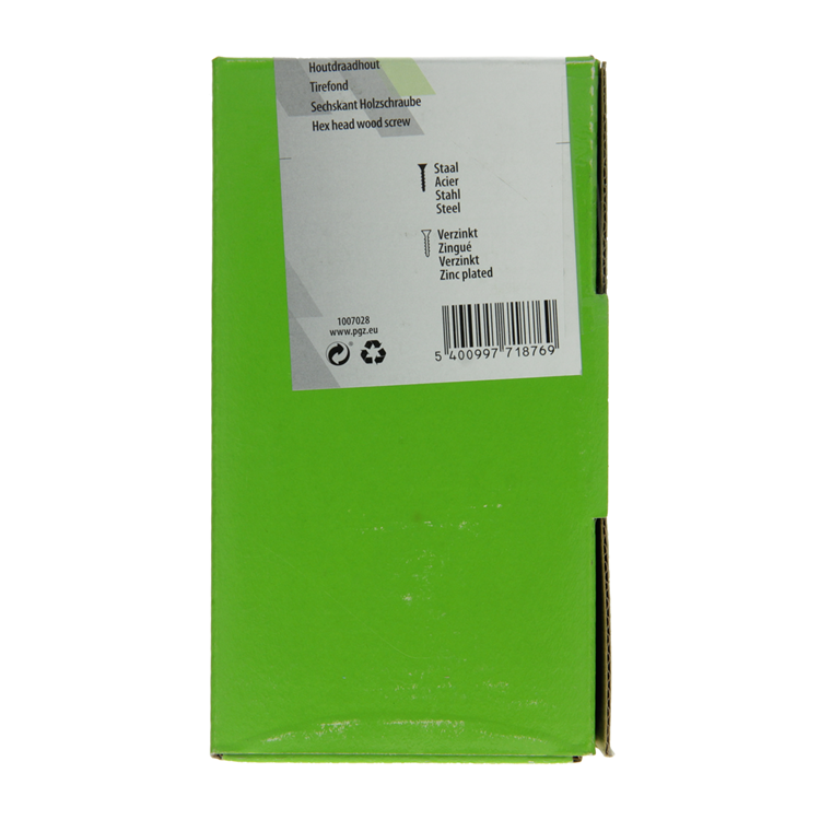 Mack 1007028 - boulon fileté à bois en acier galvanisé 200 pcs 6 x 30 mm | 3 pièces