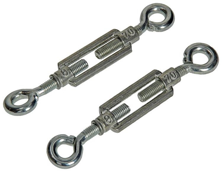 Mack 1008542 - 2 tendeurs 2 yeux m8 x 70mm galvanisé | 10 pièces