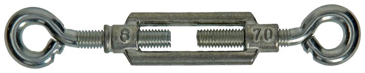 Mack 1008542 - 2 tendeurs 2 yeux m8 x 70mm galvanisé | 10 pièces
