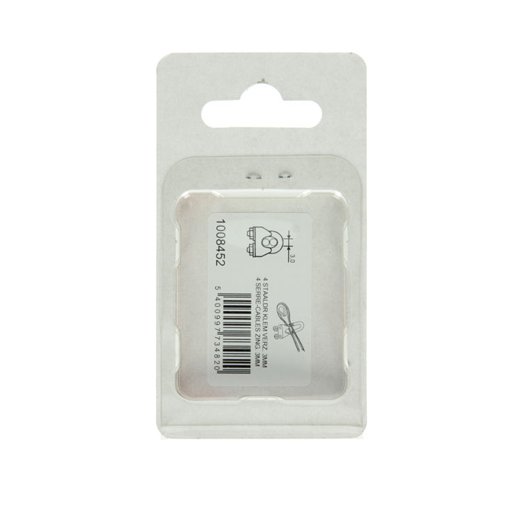 Mack 1008452 - 4 serre-fils en acier 3mm galvanisé | 10 pièces