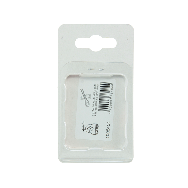 Mack 1008454 - 4 serre-fils en acier 6mm galvanisé | 10 pièces
