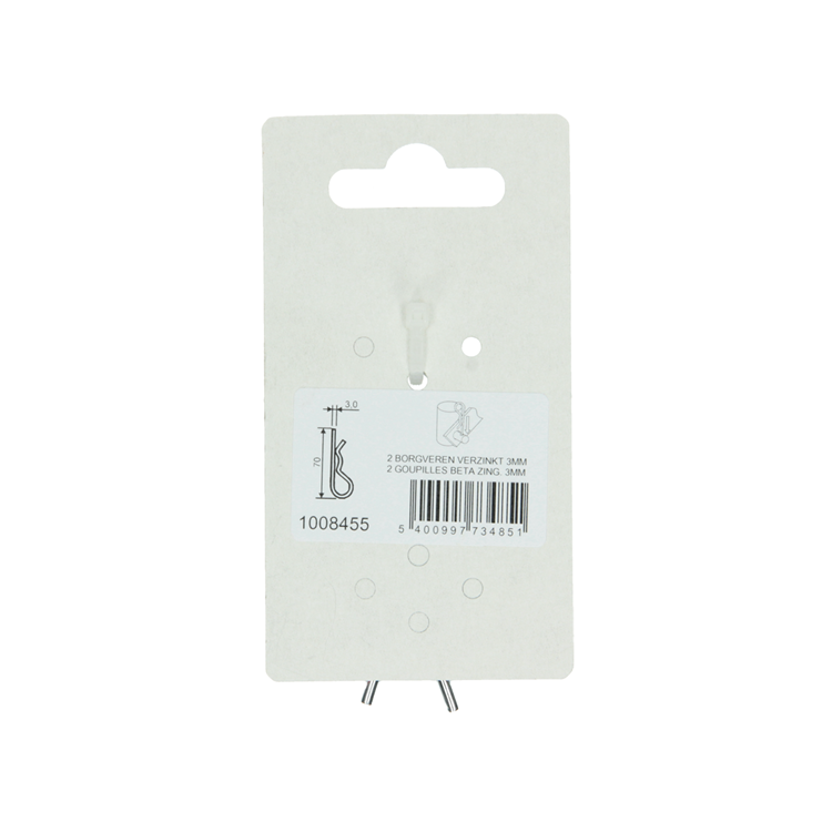 Mack 1008455 - 2 circlips simples 3mm galvanisés | 10 pièces