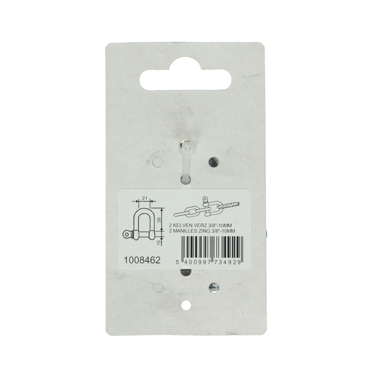 Mack 1008462 - 2 mors droits 10mm galvanisés | 10 pièces
