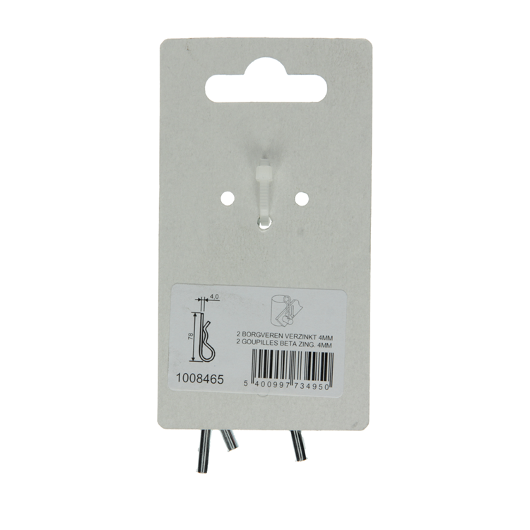 Mack 1008465 - 2 circlips simples 4mm galvanisés | 10 pièces