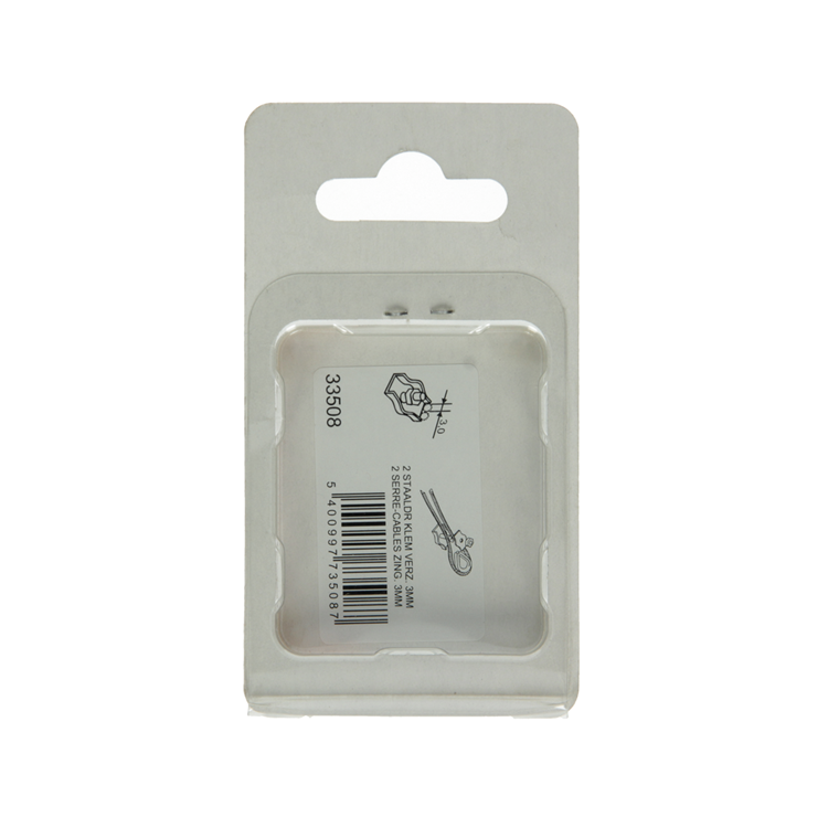 Mack 1008478 - 2 serre-fils en acier 3mm simplex galvanisé | 10 pièces