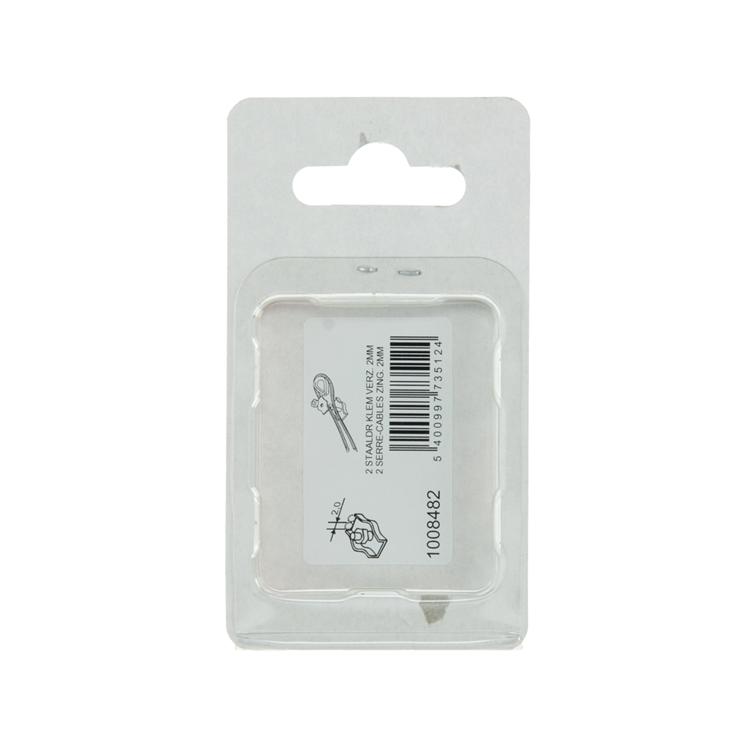 Mack 1008482 - 2 serre-fils en acier 2mm simplex galvanisé | 10 pièces