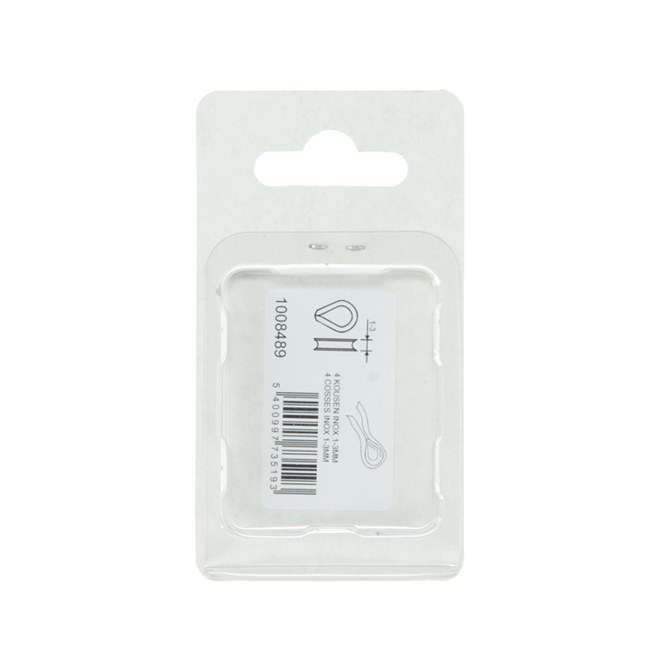 Mack 1008489 - 4 bas 2mm inox | 10 pièces